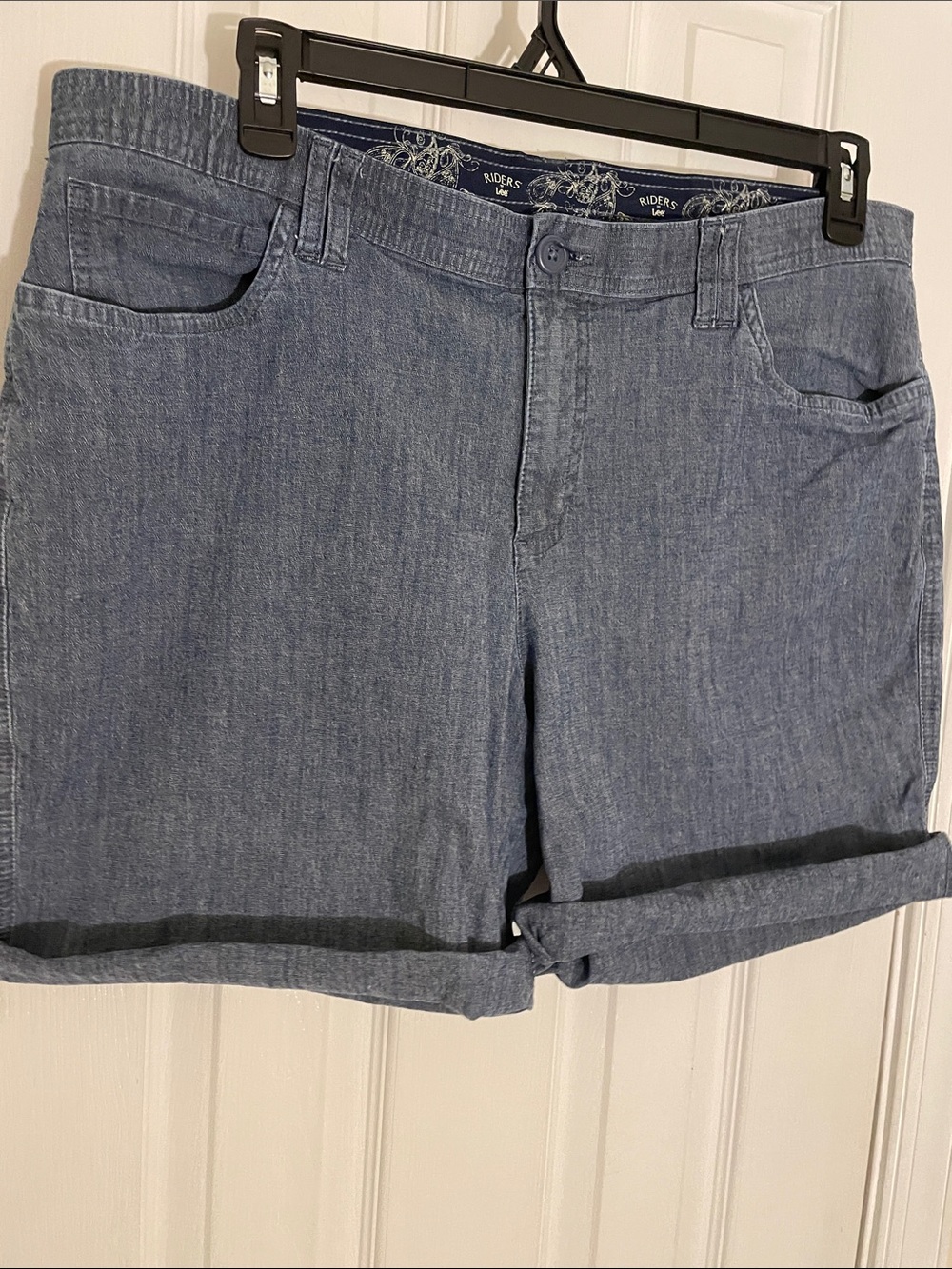 Lee Light Blue Denim Women's Stretch Casual Shorts 18